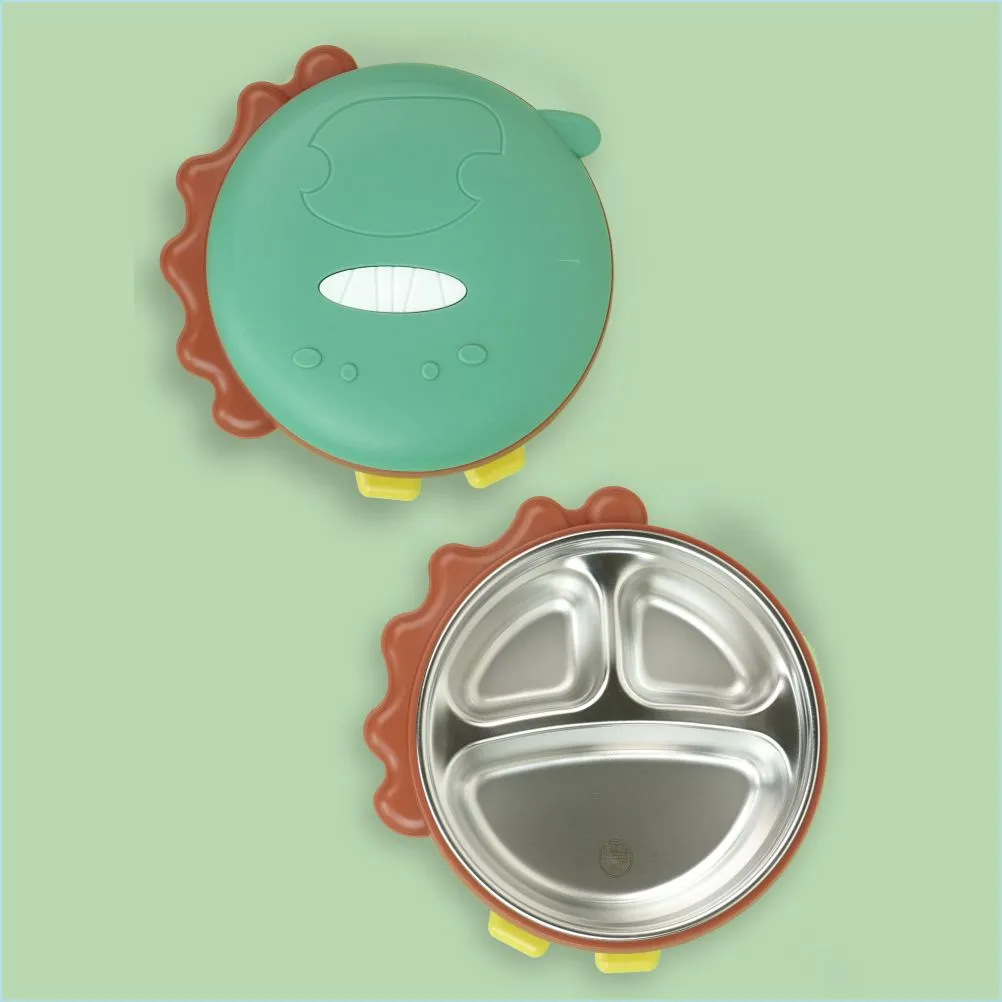 3d Green Munch Monster Stainless Steel Kids Lunch Box