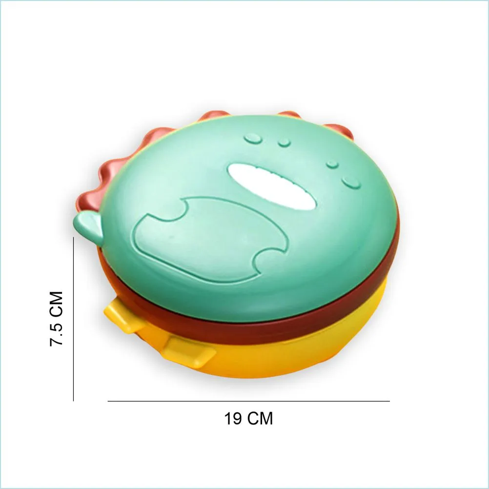 3d Green Munch Monster Stainless Steel Kids Lunch Box