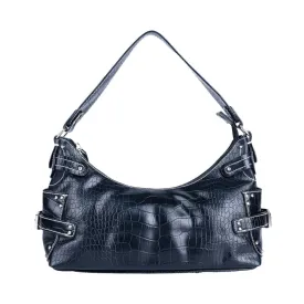 A New Approach Croc Hobo Bags Leather Black Colour For Women