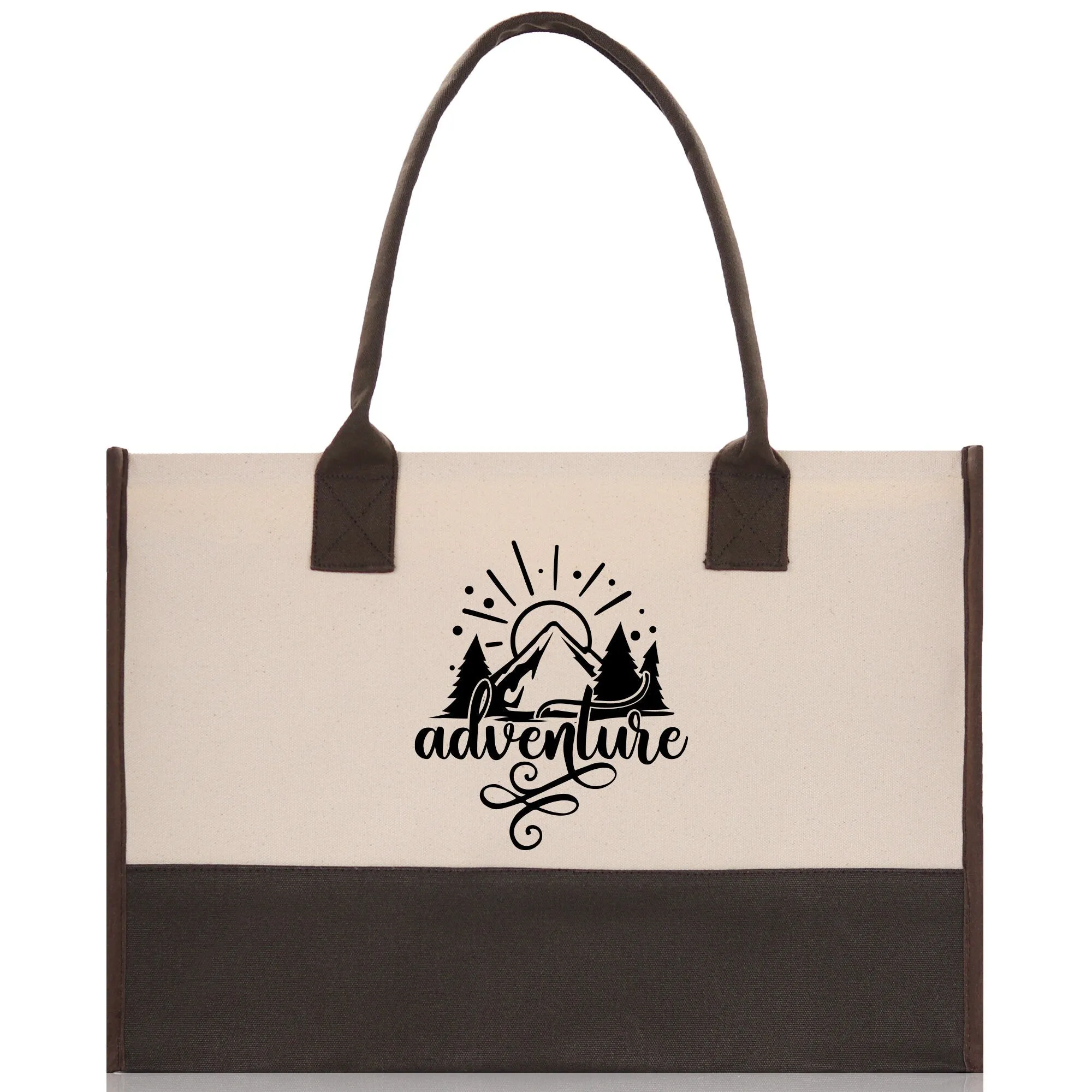 Adventure Cotton Canvas Chic Tote Bag Camping Tote Camping Lover Gift Tote Bag Outdoor Tote Weekender Tote Camper Tote Multipurpose Tote
