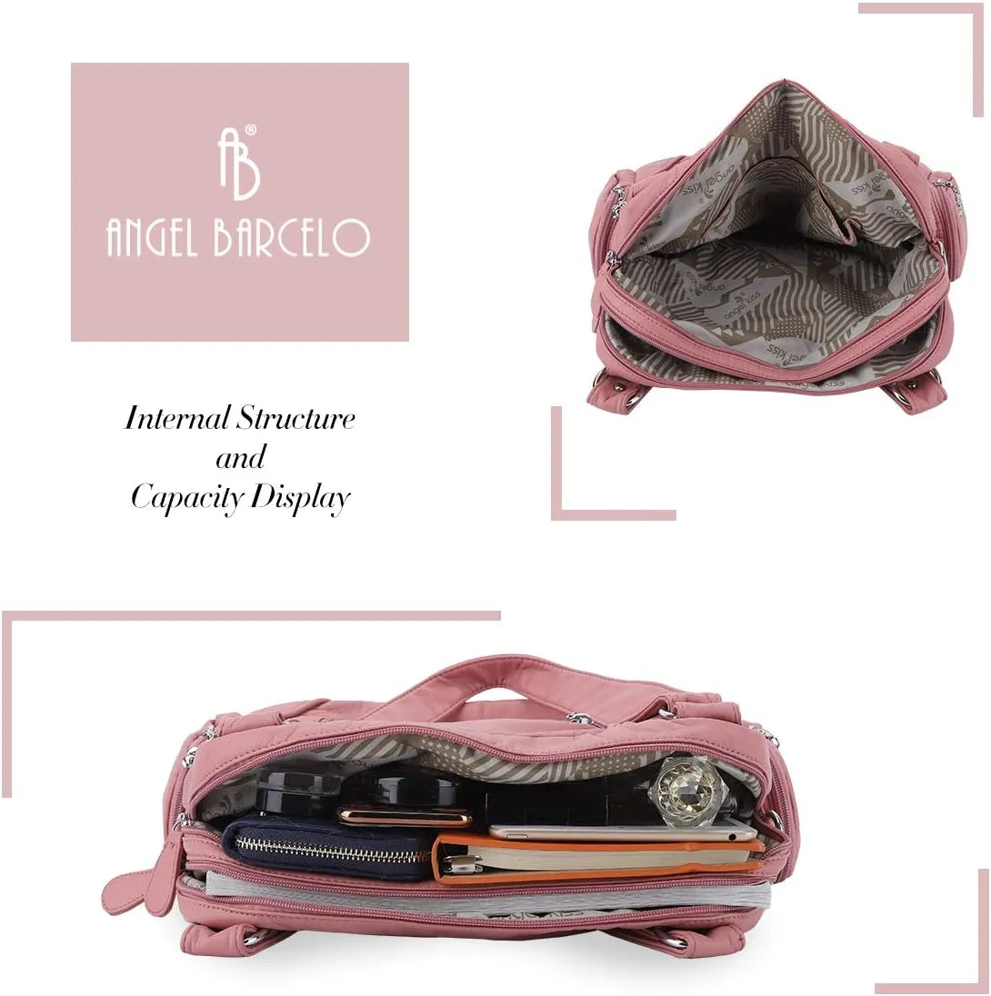 Angel Barcelo Hobo Bag for Women Crossbody Purse and Handbags Ladies Shoulder Bags