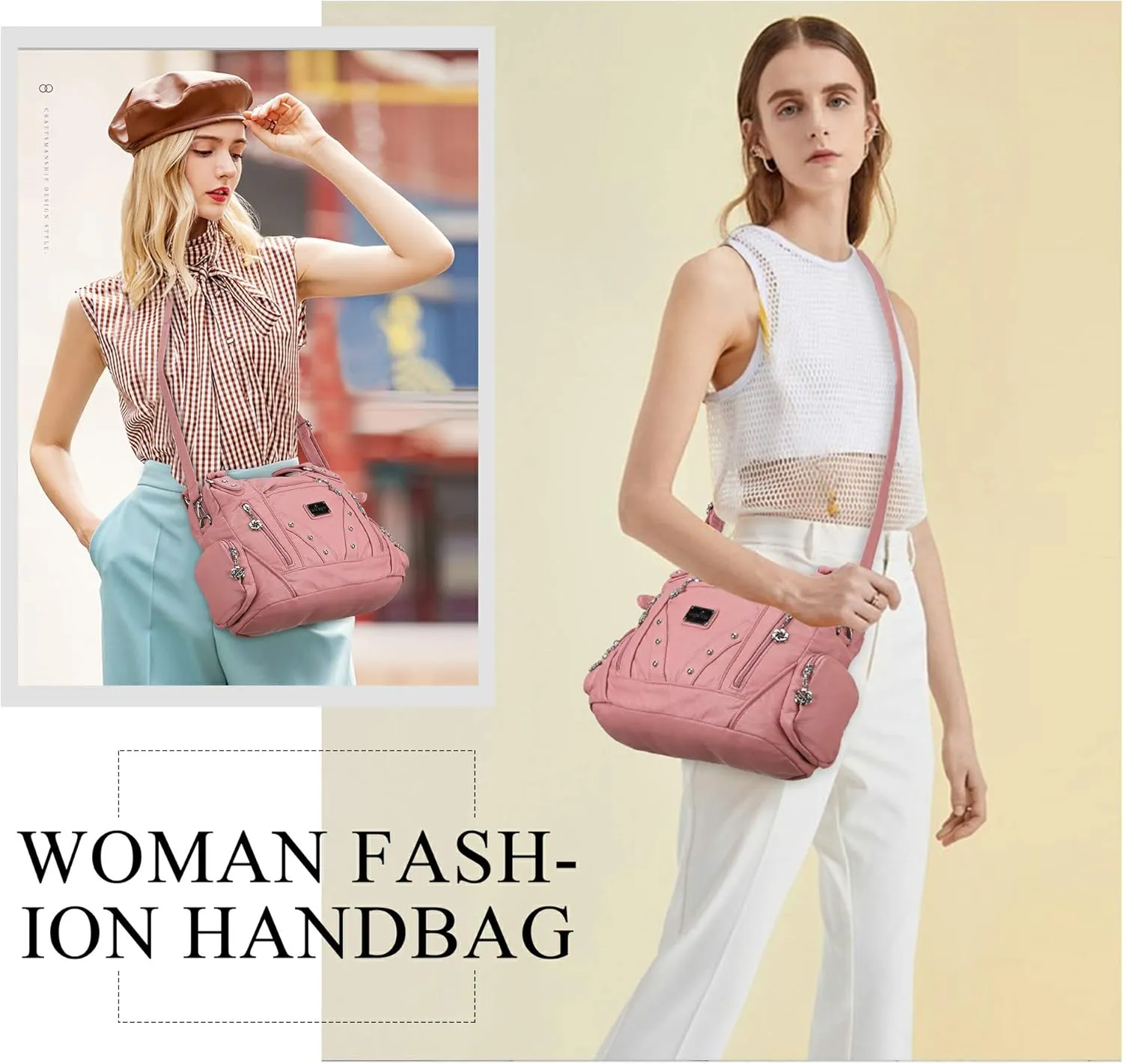 Angel Barcelo Hobo Bag for Women Crossbody Purse and Handbags Ladies Shoulder Bags