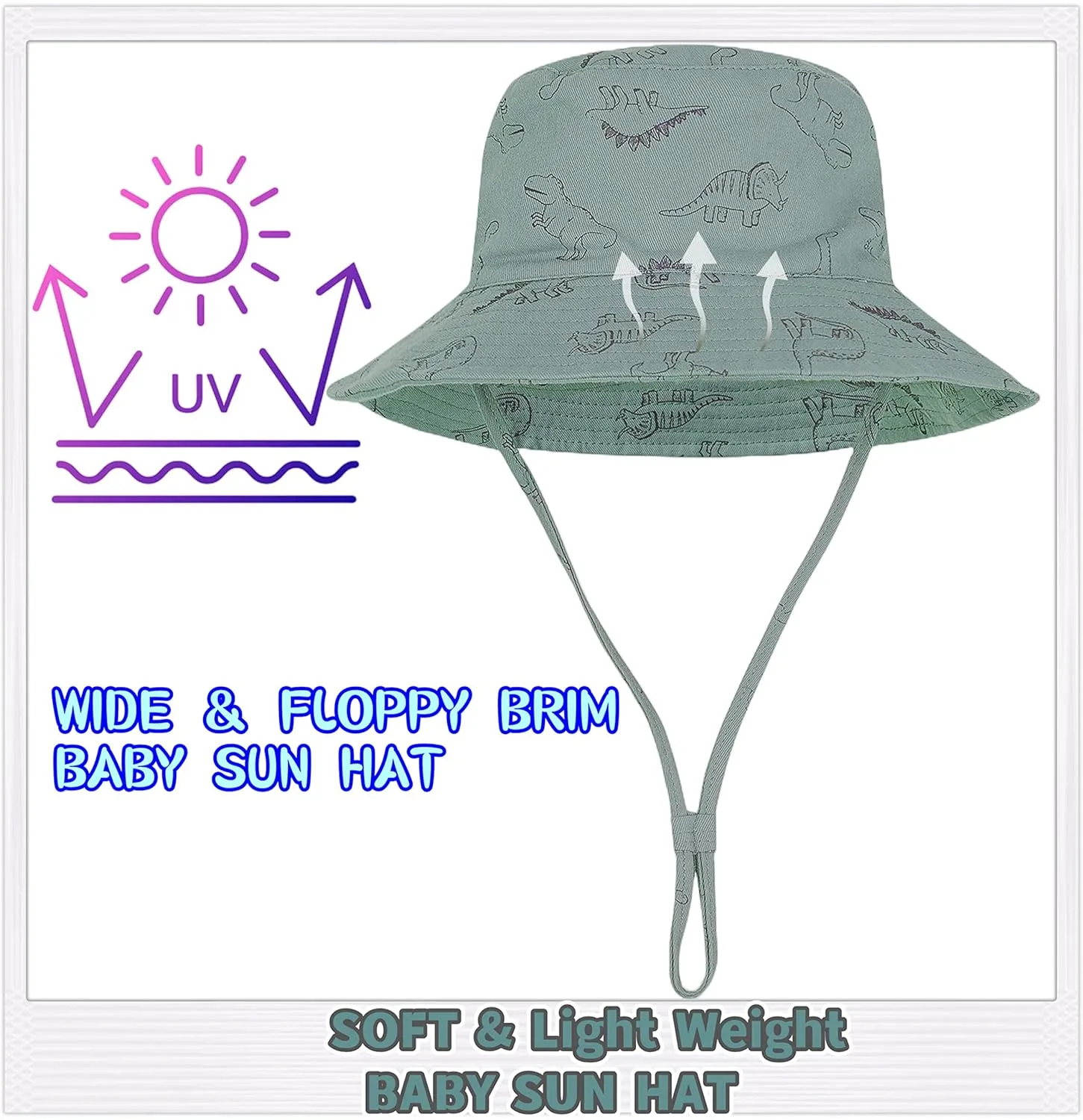 Baby Sun Hat Toddler Summer Hats UPF 50  Baby Bucket Hat Protective Bucket hat Kids Beach Hats for Baby Boy Girl