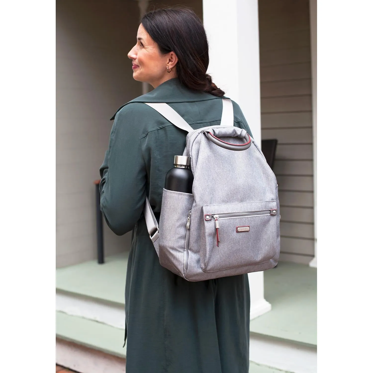 Baggallini All Day Backpack With RFID Phone Wristlet Navy Nylon