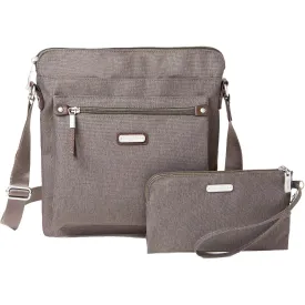 Baggallini Go Bagg With RFID Phone Wristlet Dark Umber Nylon