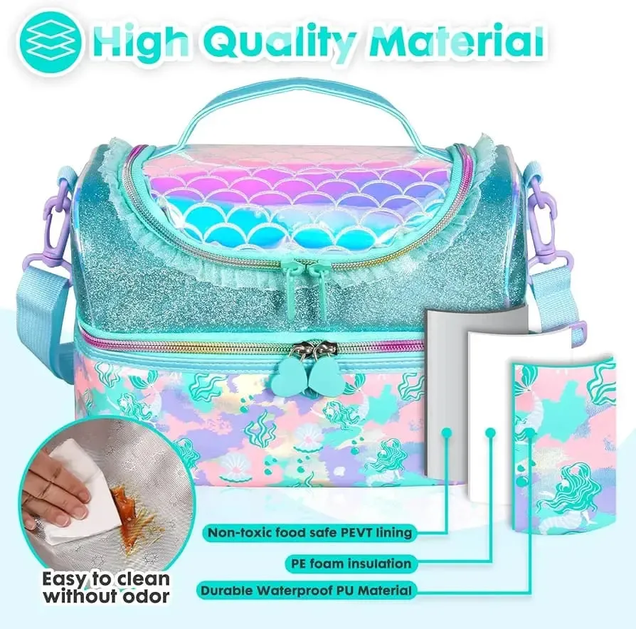 BEAUTIFUL MERMAID DUAL COMPARTMENT LUNCH BAG