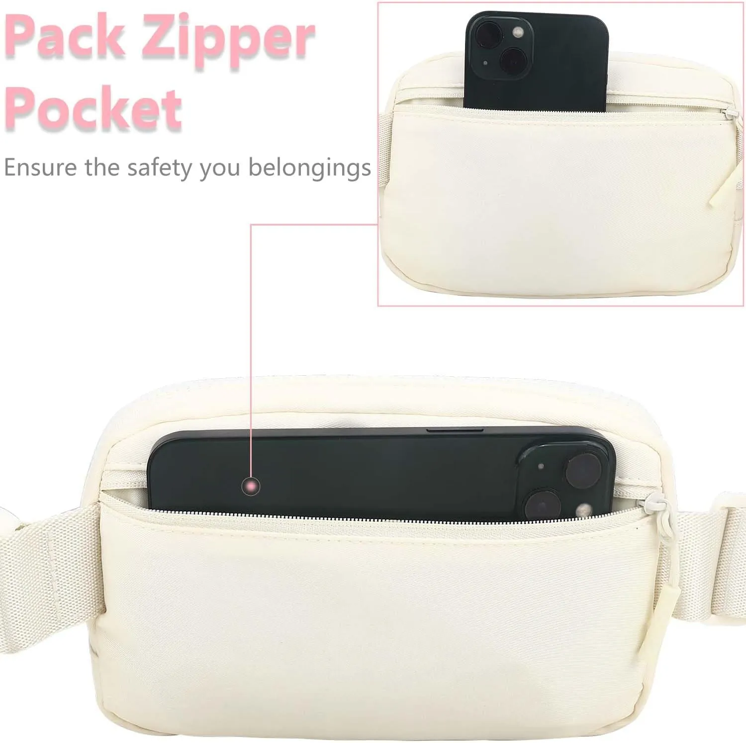 Belt Crossbody Bag for Girls Women - girls fanny pack ages 8-12 Teen Birthday Gifts Small Waist Packs Trendy Kids Fanny Pack K, Beige