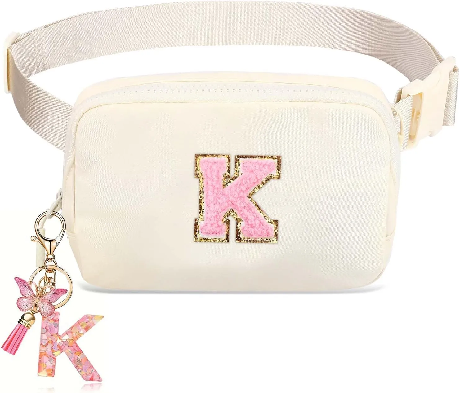 Belt Crossbody Bag for Girls Women - girls fanny pack ages 8-12 Teen Birthday Gifts Small Waist Packs Trendy Kids Fanny Pack K, Beige