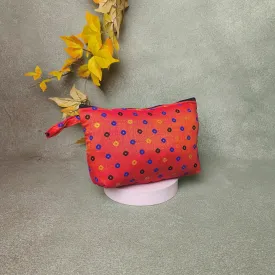 Boat purse Orange Color with Diamond Design.