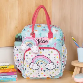 Box Backpack - Blue Llama