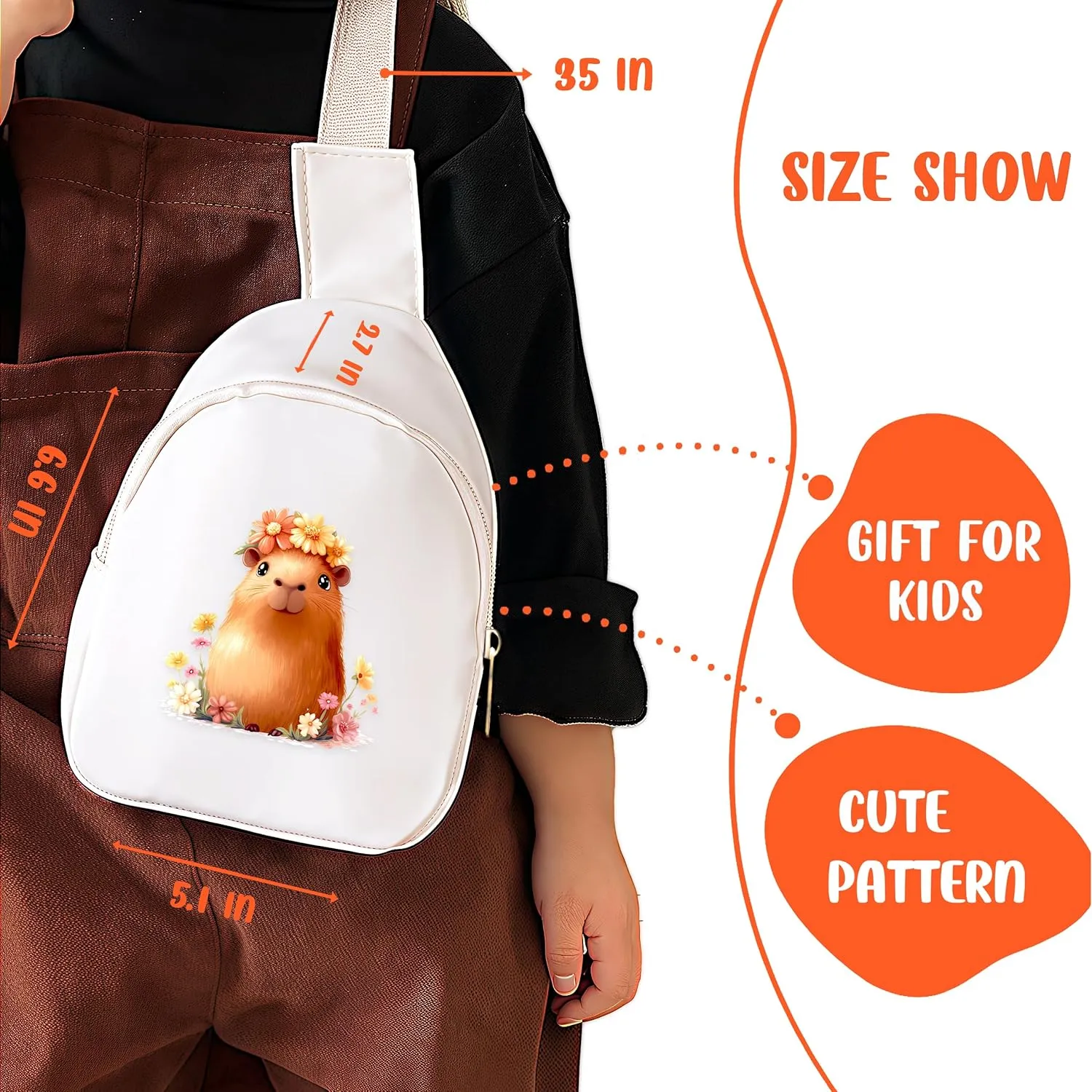 Capybara Mini Sling Bag, Crossbody Bag, Toddler Purse For Kids Girl, Birthday Gift For 4 5 6 7 8 9 10 11 12 Year Old Gifts For Daughter, Granddaughter, Sister, Niece!