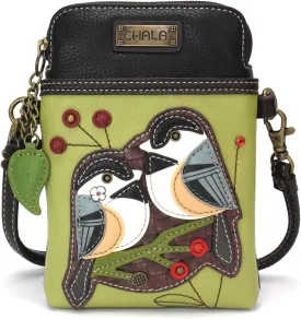 CHALA Cell Phone Crossbody Purse-Women PU Leather/Canvas Multicolor Handbag with Adjustable Strap