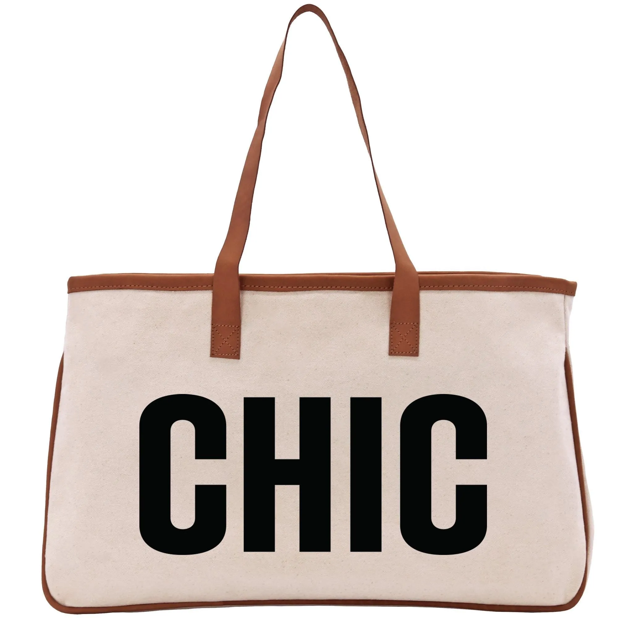 Chic Cotton Canvas Beach Tote Bag Multipurpose Tote Weekender Tote Gift for Her Outdoor Tote Vacation Tote Large Beach Bag (CHCT1002)
