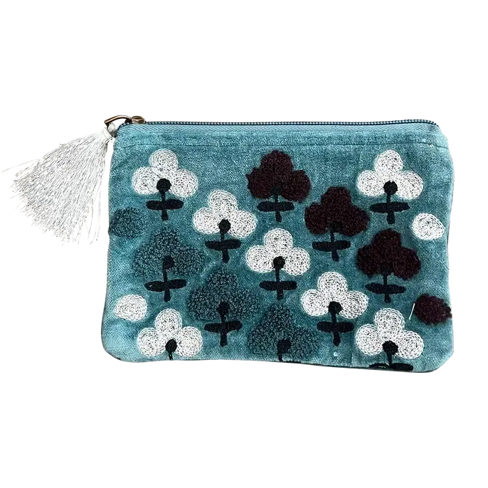 Chloe & Lex Pouch: Blue Flowers