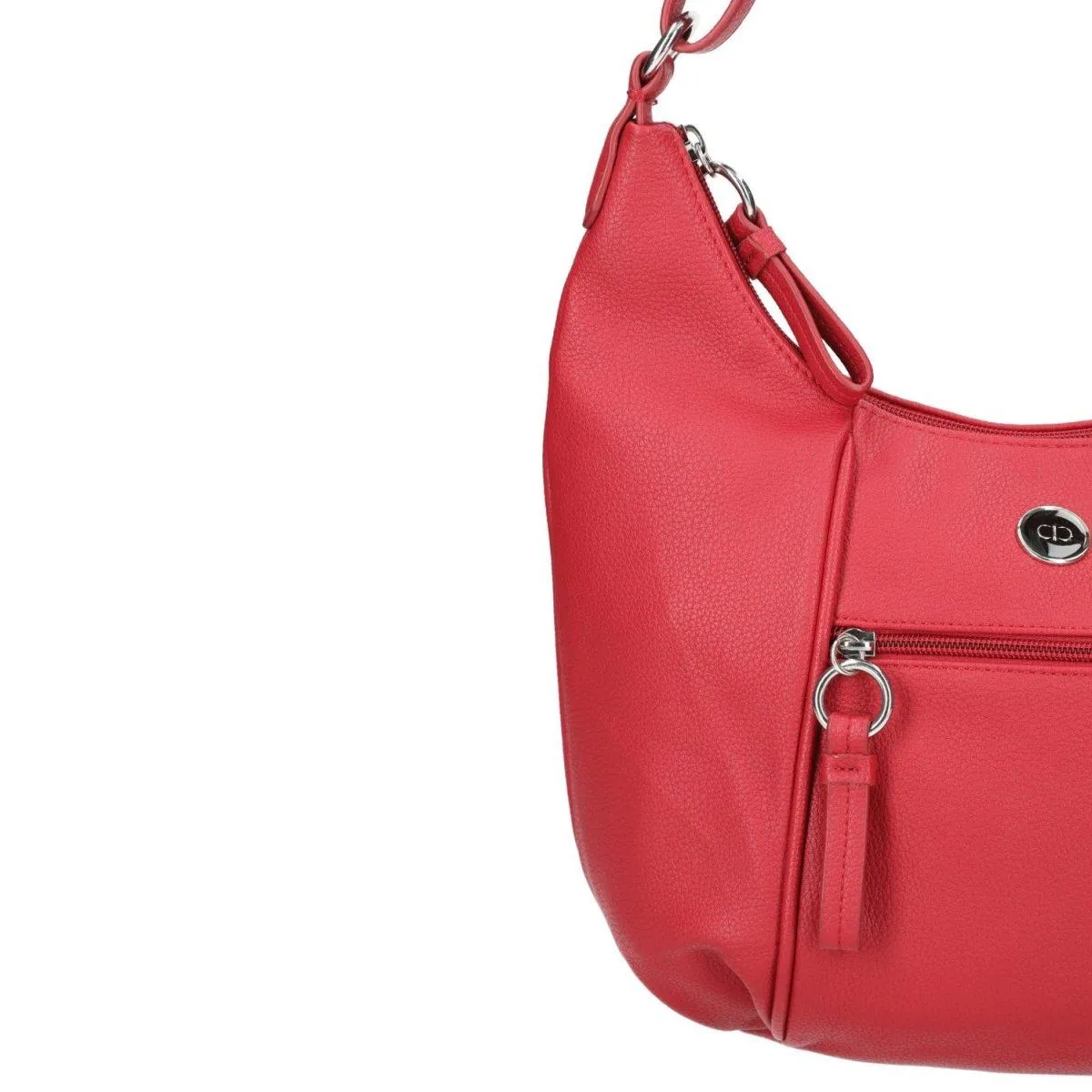 Debenhams The Collection Pebble Shoulder Bags Leather Red Colour For Women