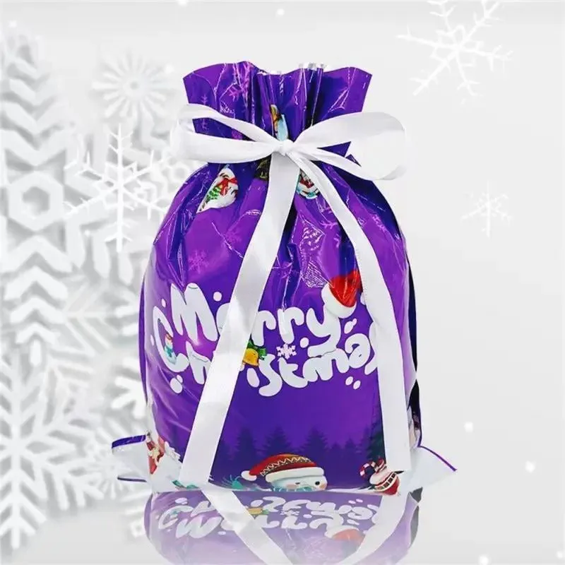 Drawstring Reusable Christmas Gift Bags - Gift Packaging Bag Christmas Decorations