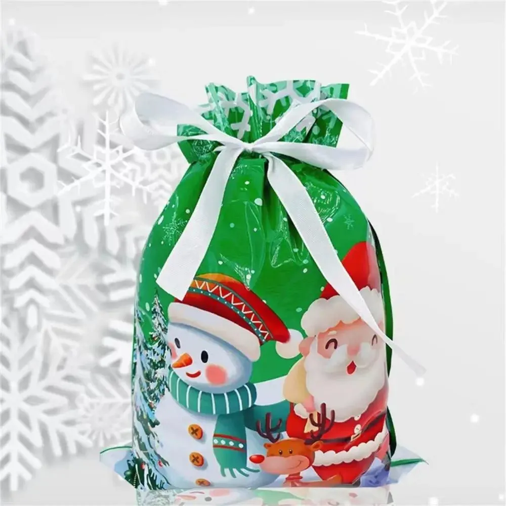 Drawstring Reusable Christmas Gift Bags - Gift Packaging Bag Christmas Decorations
