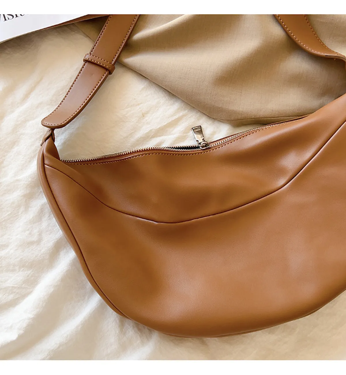 Elena Handbags Retro Leather Hobo Sling Bag