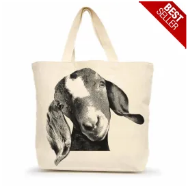 Eric & Christopher Goat Head Canvas Tote Bag