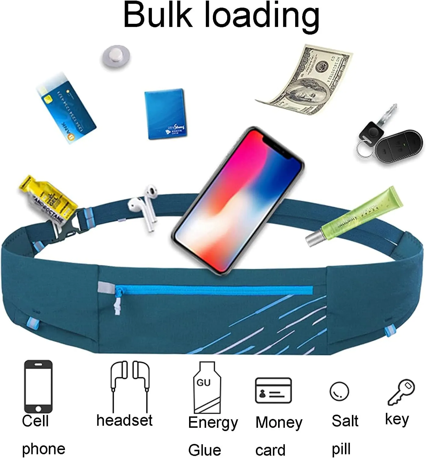 Fanny Pack for Men & Women - Running Mobile Phone Sports Pockets for Walking Cycling (Pink,8 * 110cm)