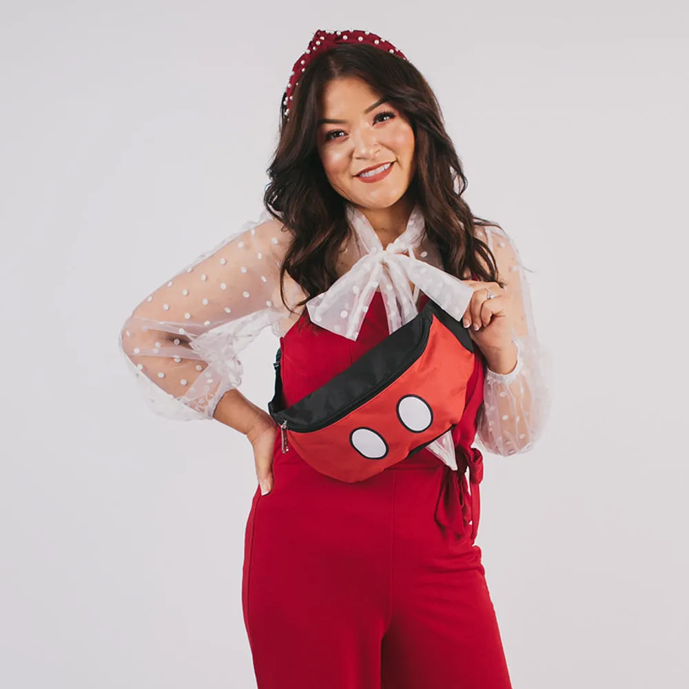 Fanny Pack - Mickey Mouse Shorts Buttons Red