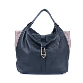 Furla Logo Hook Hobo Bags Leather Black Colour For Women