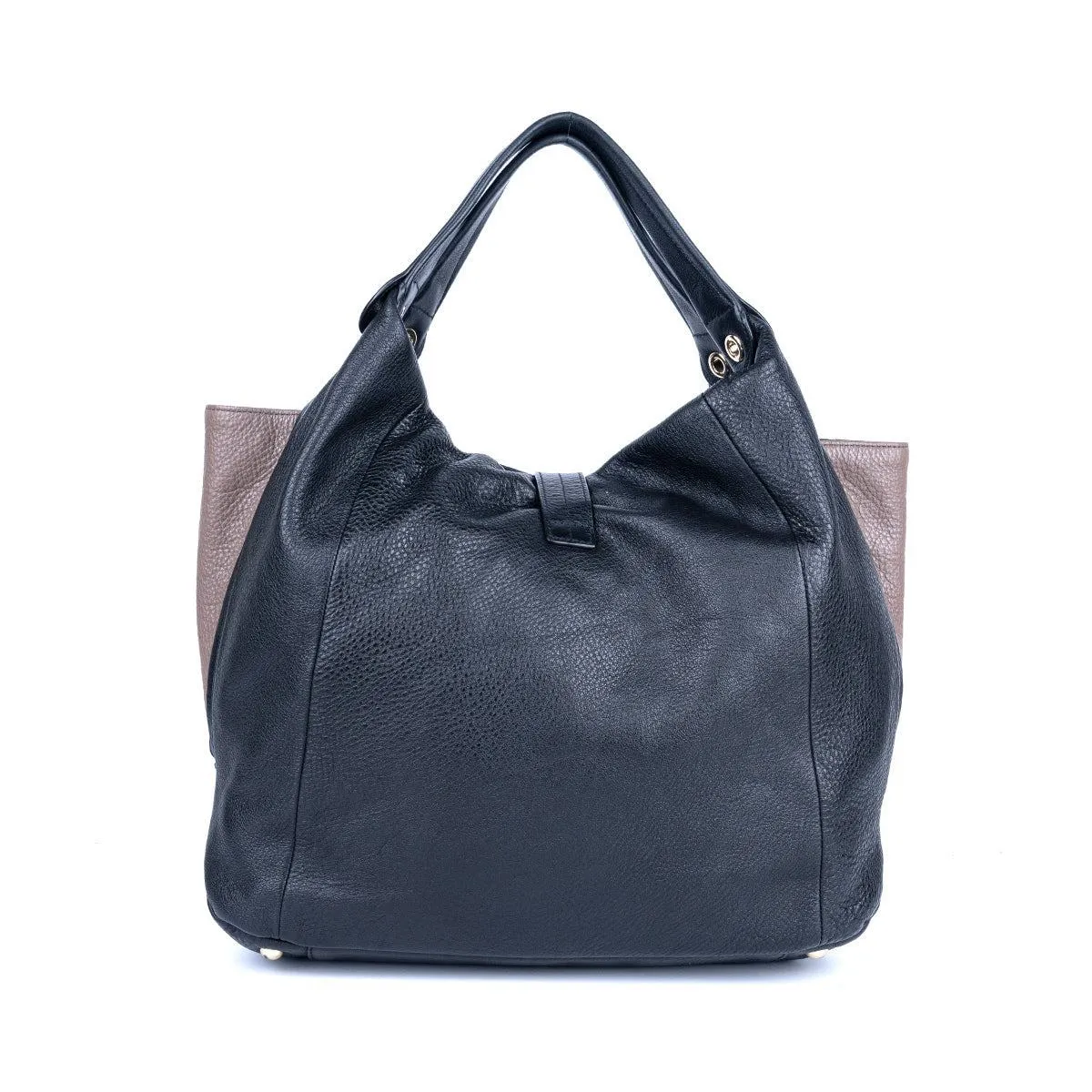 Furla Logo Hook Hobo Bags Leather Black Colour For Women
