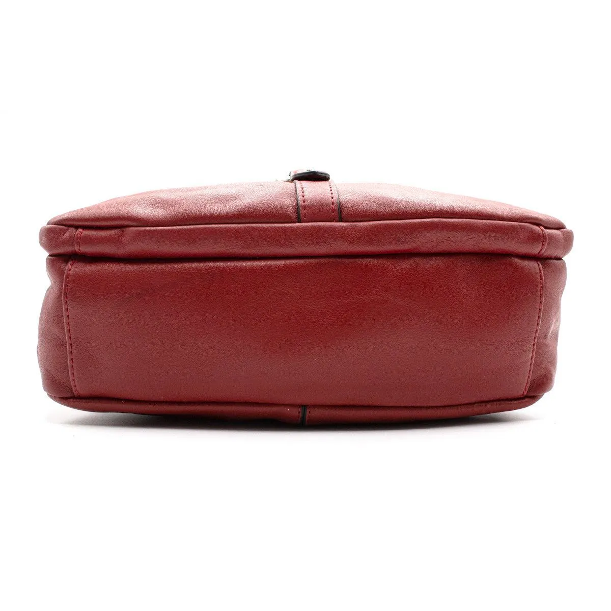 Giani Bernini Buckle Hobo Bags Leather Red Colour For Women