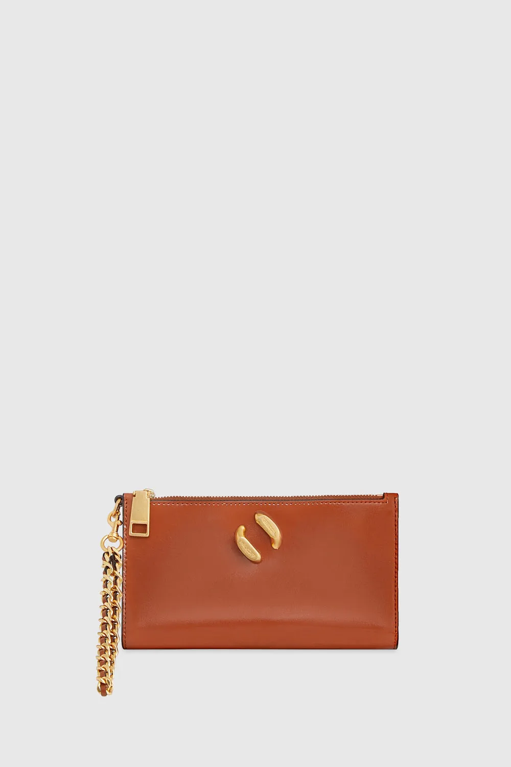 Infinity Wristlet Bag In Cognac
