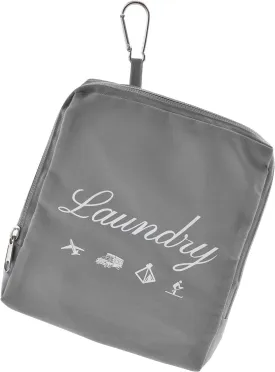 JHX Travel Laundry Bag, Dirty Clothes Bag Upgraded with Handles and Aluminum Carabiner, Collapsible Laundry Bag for Travel, Camp, Fitness, and Students1Pcs Grey 24"L x 21"W