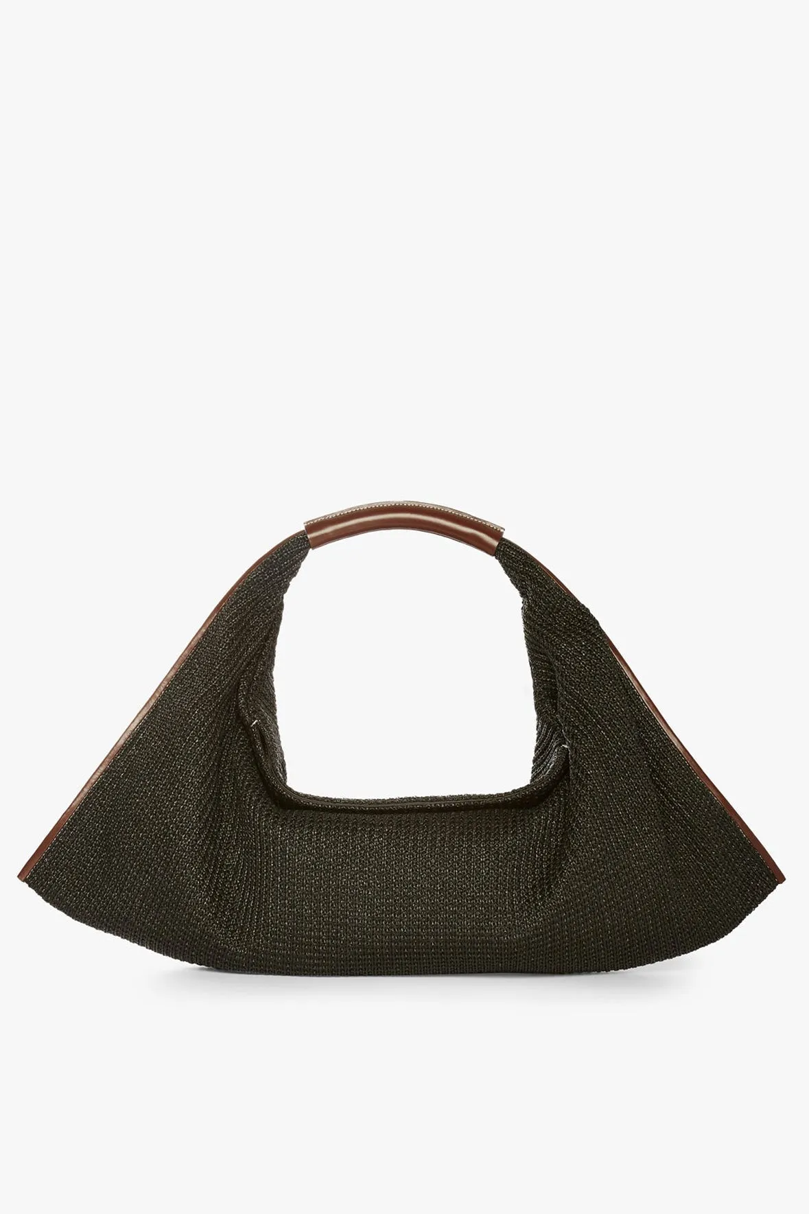 LARGE JETSON RAFFIA TOTE | BLACK MAHOGANY