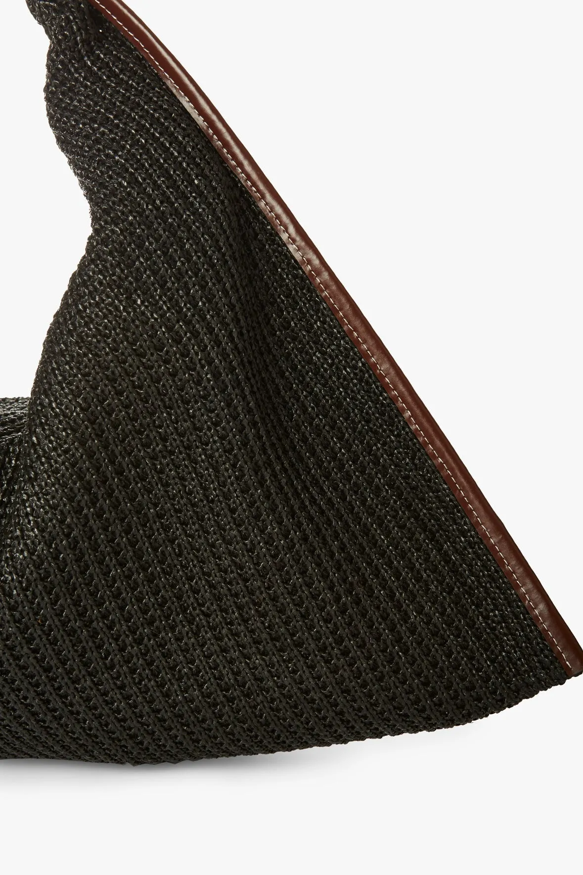 LARGE JETSON RAFFIA TOTE | BLACK MAHOGANY