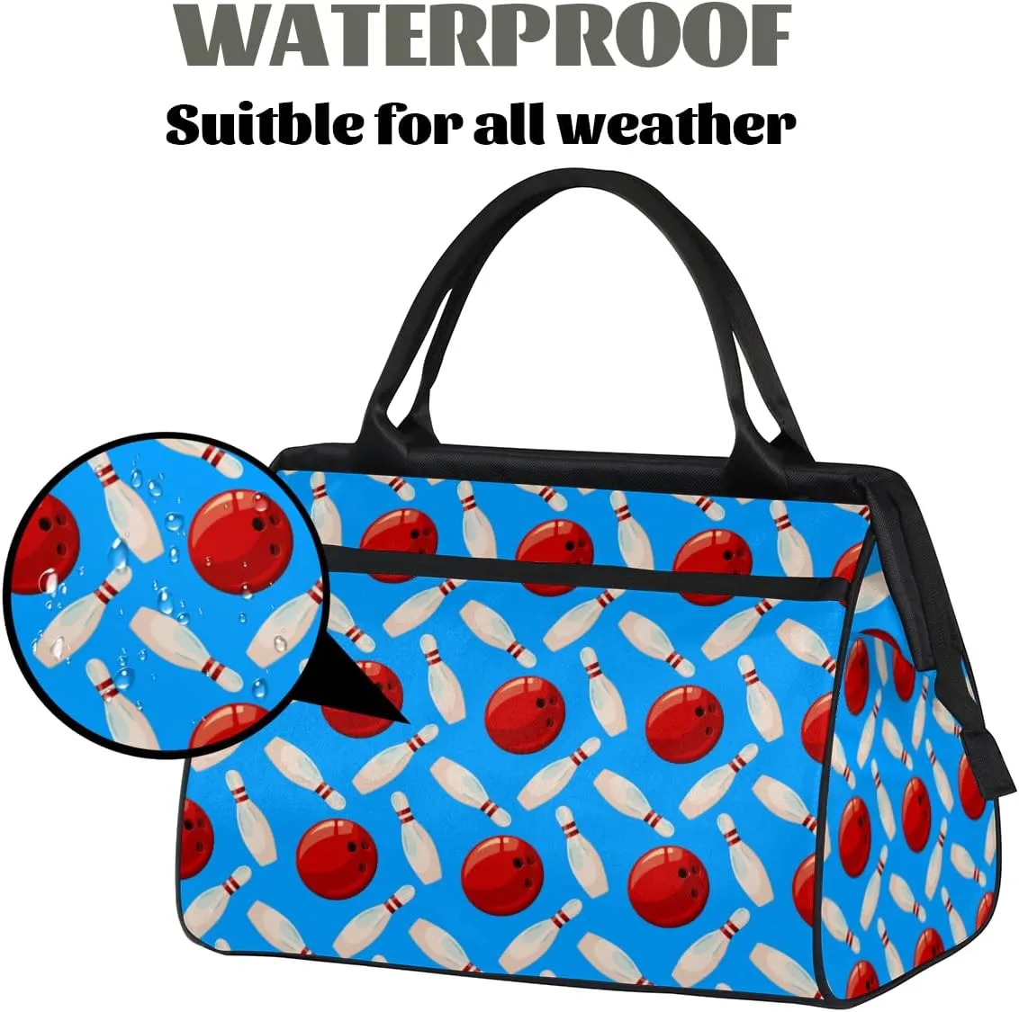 Large Tote Bag for Women with Zipper, Work Gym Tote Nurse Dance Yoga Bag for Sport, Travel