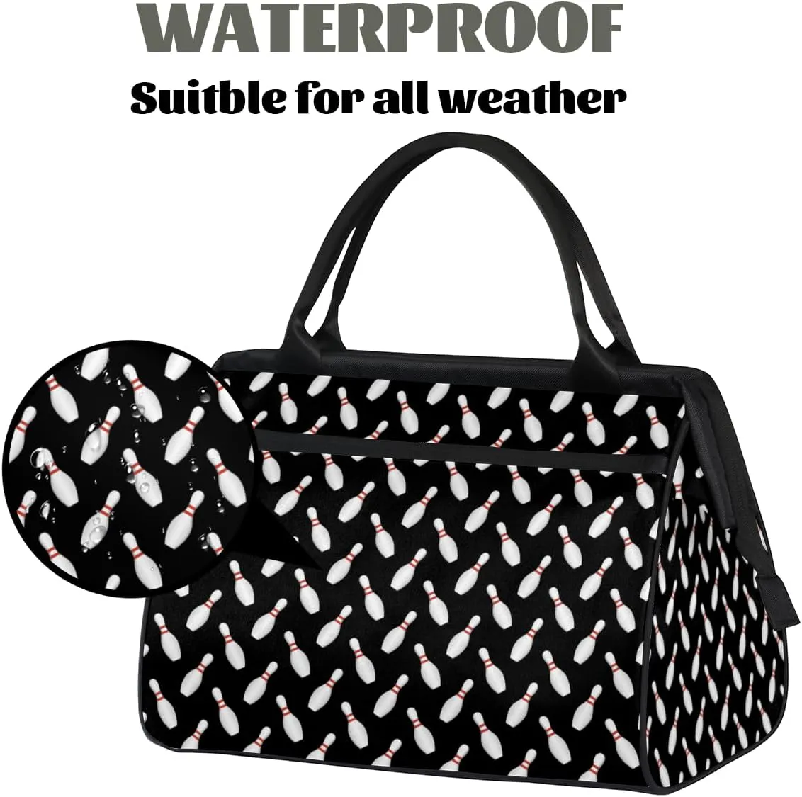 Large Tote Bag for Women with Zipper, Work Gym Tote Nurse Dance Yoga Bag for Sport, Travel