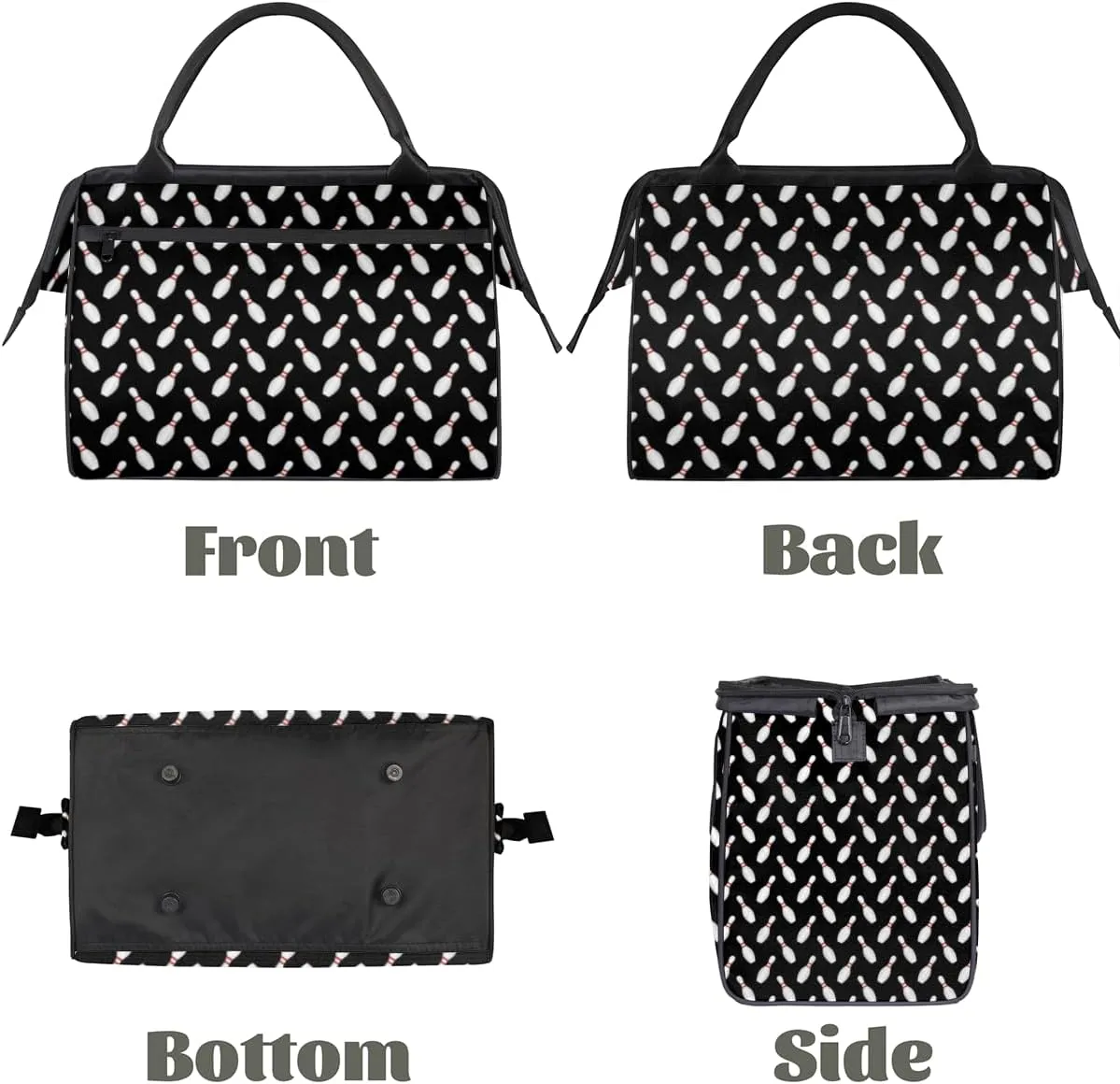 Large Tote Bag for Women with Zipper, Work Gym Tote Nurse Dance Yoga Bag for Sport, Travel