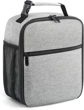 Lunch Bag for Men/Women, Reusable Lunchbox for Adult, Small Insulated Lunch box, Lunch Tote Bag for Office, Work, Picnic - Grey