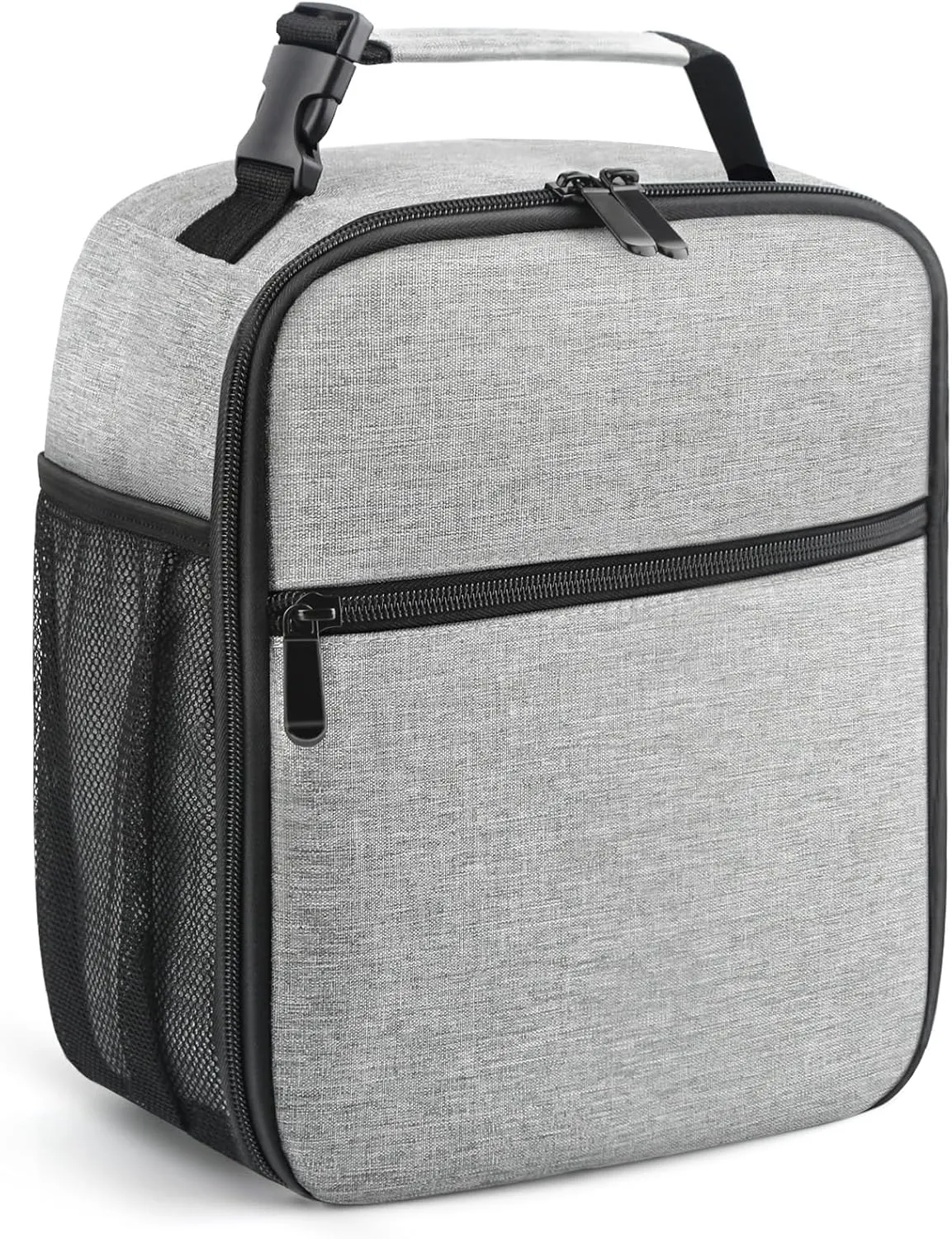 Lunch Bag for Men/Women, Reusable Lunchbox for Adult, Small Insulated Lunch box, Lunch Tote Bag for Office, Work, Picnic - Grey