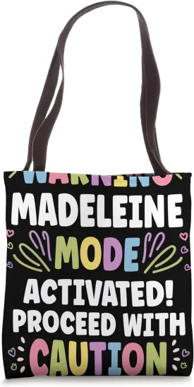 MADELEINE Personalized Name Funny Cute Custom MADELEINE Name Tote Bag