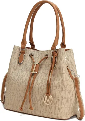 MKF Collection Hobo Bag for Women, Vegan Leather Tassel Shoulder Bag Handbag Purse, Double Handle Crossbody bag by Mia K