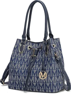 MKF Collection Hobo Bag for Women, Vegan Leather Tassel Shoulder Bag Handbag Purse, Double Handle Crossbody bag by Mia K