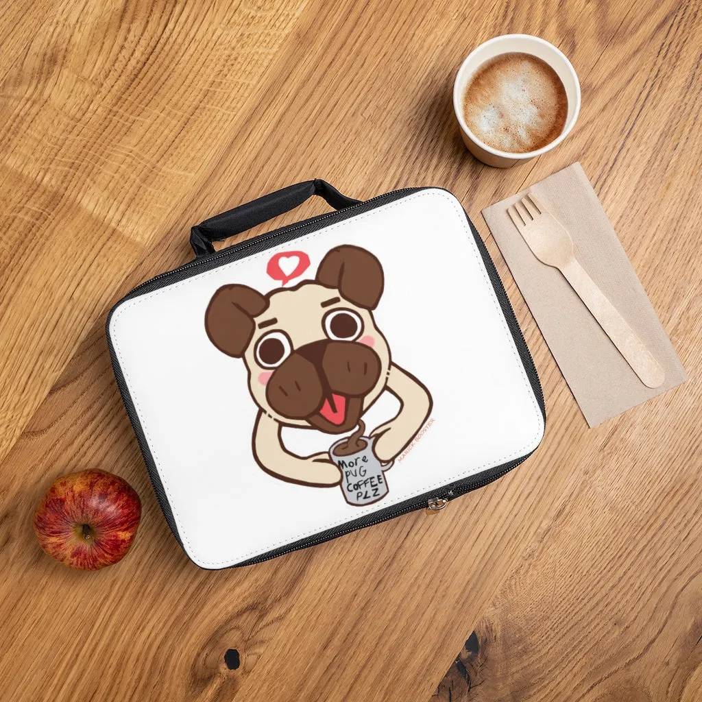 More Pug Coffee Please Lunch Bag