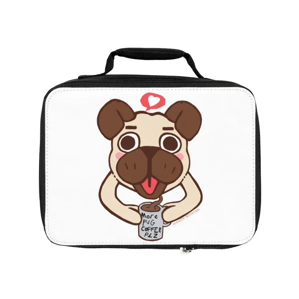 More Pug Coffee Please Lunch Bag