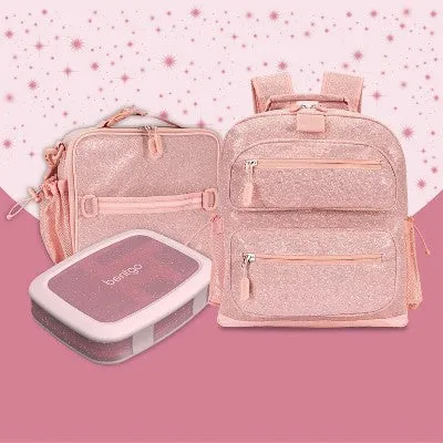 New - Bentgo Kids' Lunch Bag - Petal Pink Glitter
