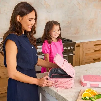 New - Bentgo Kids' Lunch Bag - Petal Pink Glitter