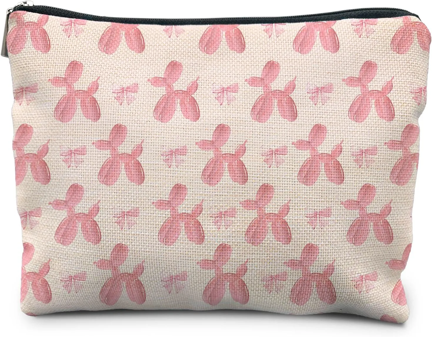 Pink Coquette Bow Balloon Dog Makeup Bag, Pink Preppy Makeup Bag, Aesthetic Makeup Bag, Preppy Stuff, Preppy Gifts for Women, Coquette Stuff, Cute Makeup Bag, Pink Makeup Pouch