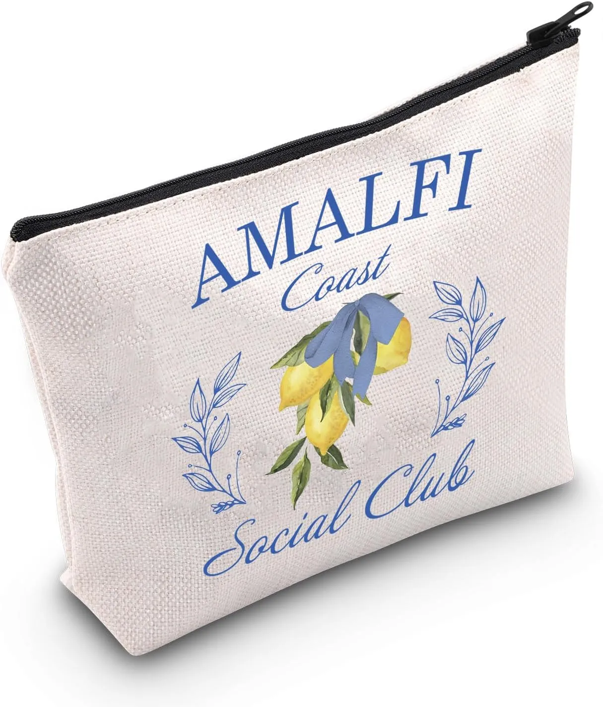 POFULL Girls Amalfi Coast Trip Gift Italy Vacation Trip Gift Amalfi Coast Social Club Zipper Pouch Makeup Bag (AMALFI Coast)