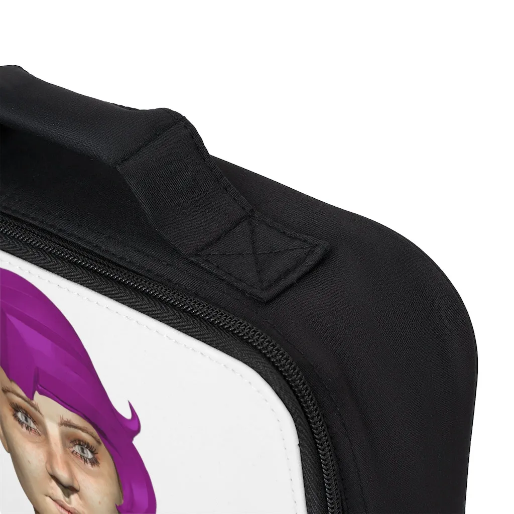Purple Hair Girl Lunch Bag