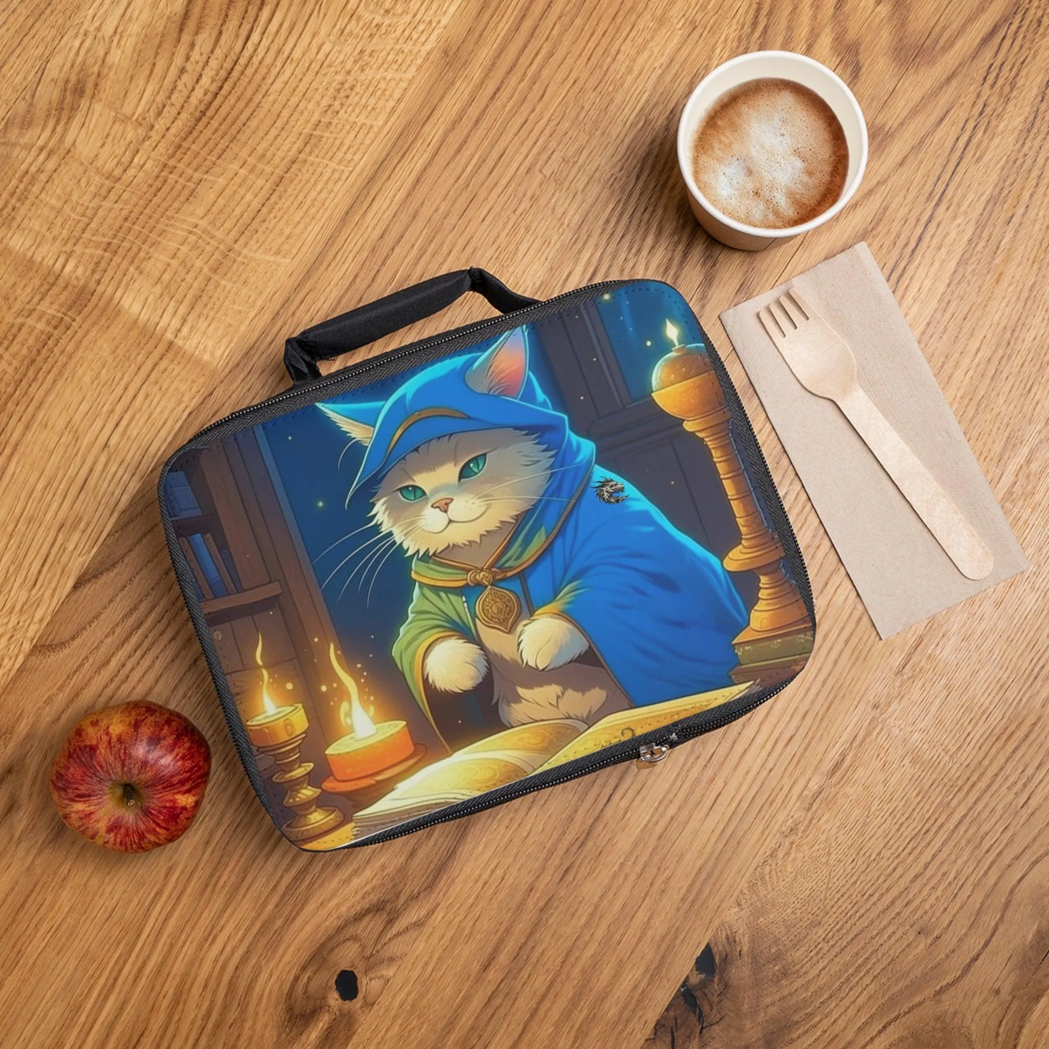 "Studious Cat Wizard" Lunch Bag
