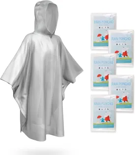 SaphiRose Disposable Rain Ponchos Emergency Clear Poncho