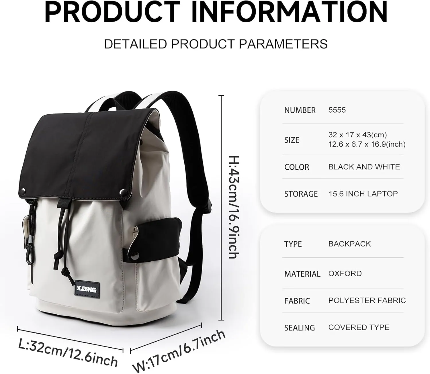 School Backpack Water Proof 15.6 Laptop Backpack Casual Suitable For Fitness Sports Travel Hiking Commuting Class College Black High Middle School Backpack For Men Women